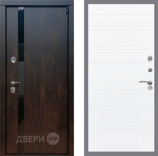 Входная металлическая Дверь Рекс (REX) 26 Line Силк Сноу в Красноармейске