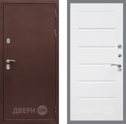 Дверь Рекс (REX) 5 металл 3 мм Сити Белый ясень в Красноармейске