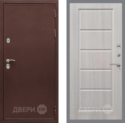 Входная металлическая Дверь Рекс (REX) 5 металл 3 мм FL-39 Беленый дуб в Красноармейске