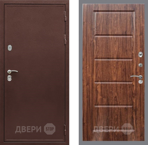 Входная металлическая Дверь Рекс (REX) 5 металл 3 мм FL-39 орех тисненый в Красноармейске
