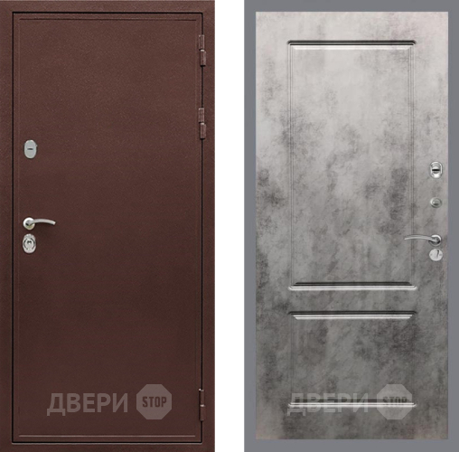 Дверь Рекс (REX) 5 металл 3 мм FL-117 Бетон темный в Красноармейске