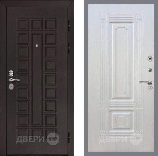 Входная металлическая Дверь Рекс (REX) Сенатор Cisa FL-2 Лиственница беж в Красноармейске
