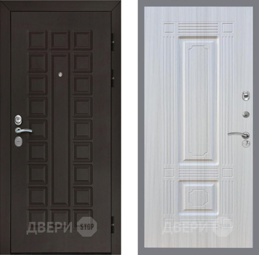 Входная металлическая Дверь Рекс (REX) Сенатор Cisa FL-2 Сандал белый в Красноармейске