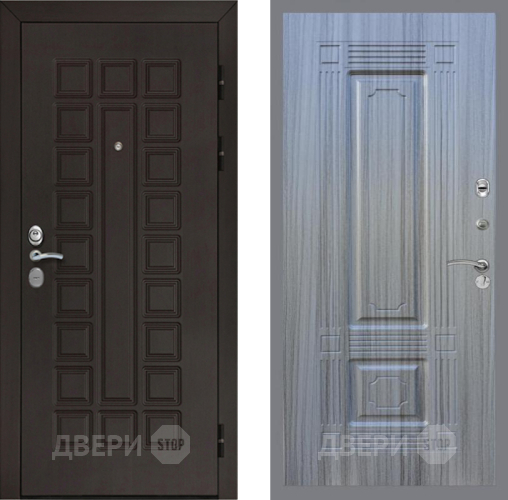 Входная металлическая Дверь Рекс (REX) Сенатор Cisa FL-2 Сандал грей в Красноармейске