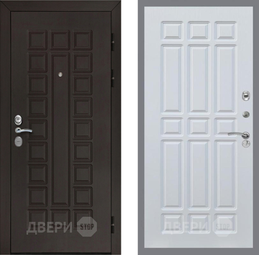 Входная металлическая Дверь Рекс (REX) Сенатор Cisa FL-33 Белый ясень в Красноармейске