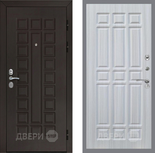 Входная металлическая Дверь Рекс (REX) Сенатор Cisa FL-33 Сандал белый в Красноармейске