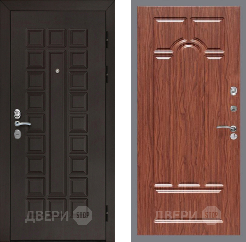 Входная металлическая Дверь Рекс (REX) Сенатор Cisa FL-58 орех тисненый в Красноармейске