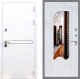Входная металлическая Дверь Стоп Лайн Вайт ЗкркалоФЛ-147 Ясень белый в Красноармейске