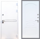 Входная металлическая Дверь Стоп Лайн Вайт ФЛ-128 Белый ясень в Красноармейске