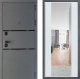 Входная металлическая Дверь Дверной континент Диамант Дизайн ФЛЗ-1 Зеркало Белое дерево в Красноармейске