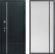 Входная металлическая Дверь Дверной континент Теплолюкс Дизайн ФЛ-757 Черное Стекло Софт милк в Красноармейске