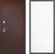 Входная металлическая Дверь Дверной континент Рубикон Медь Дизайн ФЛ-655 Белый софт в Красноармейске