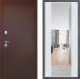 Входная металлическая Дверь Дверной континент Рубикон Медь Дизайн ФЛЗ-1 Зеркало Белое дерево в Красноармейске
