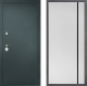 Входная металлическая Дверь Дверной континент Рубикон Серебро Дизайн ФЛ-757 Черное Стекло Софт милк в Красноармейске