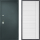 Дверь Дверной континент Рубикон Серебро Дизайн ФЛ-757 Белое Стекло Софт милк в Красноармейске