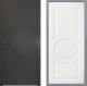 Дверь Заводские двери Эталон 3к антик серебро Неаполь Лофт белый в Красноармейске