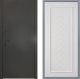 Дверь Заводские двери Эталон 3к антик серебро Упра Белый софт в Красноармейске