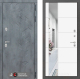 Входная металлическая Дверь Лабиринт (LABIRINT) Бетон Зеркало 19 Белый софт в Красноармейске
