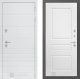 Входная металлическая Дверь Лабиринт (LABIRINT) Трендо 03 Белый софт в Красноармейске