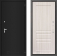 Входная металлическая Дверь Лабиринт (LABIRINT) Classic шагрень черная 03 Сандал белый в Красноармейске