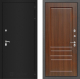 Входная металлическая Дверь Лабиринт (LABIRINT) Classic шагрень черная 03 Орех бренди в Красноармейске