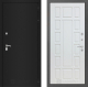 Входная металлическая Дверь Лабиринт (LABIRINT) Classic шагрень черная 12 Белое дерево в Красноармейске