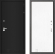 Входная металлическая Дверь Лабиринт (LABIRINT) Classic шагрень черная 07 Белое дерево в Красноармейске
