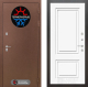 Входная металлическая Дверь Лабиринт (LABIRINT) Термо Магнит 26 Белый (RAL-9003) в Красноармейске