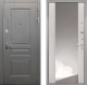 Входная металлическая Дверь Интекрон (INTECRON) Брайтон Графит ФЛЗ-516 Зеркало Сосна белая в Красноармейске