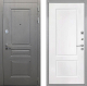 Входная металлическая Дверь Интекрон (INTECRON) Брайтон Графит КВ-2 Белый матовый в Красноармейске