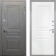 Входная металлическая Дверь Интекрон (INTECRON) Брайтон Графит ФЛ-243 Белый матовый в Красноармейске