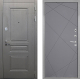 Входная металлическая Дверь Интекрон (INTECRON) Брайтон Графит Лучи-М Графит софт в Красноармейске