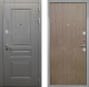 Входная металлическая Дверь Интекрон (INTECRON) Брайтон Графит Гладкая шпон Венге коричневый в Красноармейске