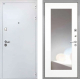 Входная металлическая Дверь Интекрон (INTECRON) Колизей White ФЛЗ-120-М Зеркало Белый матовый в Красноармейске