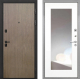 Входная металлическая Дверь Интекрон (INTECRON) Профит Black Венге Коричневый ФЛЗ-120-М Зеркало Белый матовый в Красноармейске