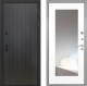 Входная металлическая Дверь Интекрон (INTECRON) Профит Black ФЛ-295 ФЛЗ-120-М Зеркало Белый матовый в Красноармейске