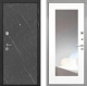 Входная металлическая Дверь Интекрон (INTECRON) Гектор Гранит Лава Оникс ФЛЗ-120-М Зеркало Белый матовый в Красноармейске