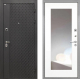 Входная металлическая Дверь Интекрон (INTECRON) Олимпия Black 4К ФЛЗ-120-М Зеркало Белый матовый в Красноармейске