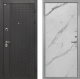 Входная металлическая Дверь Интекрон (INTECRON) Олимпия Black 4К Гладкая Мрамор натуральный арктик в Красноармейске