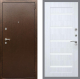 Входная металлическая Дверь Рекс (REX) 1А Медный Антик СБ-14 стекло белое Сандал белый в Красноармейске