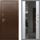 Входная металлическая Дверь Рекс (REX) 1А Медный Антик СБ-16 Зеркало Белый ясень в Красноармейске