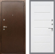 Входная металлическая Дверь Рекс (REX) 1А Медный Антик Сити Белый ясень в Красноармейске