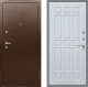 Входная металлическая Дверь Рекс (REX) 1А Медный Антик FL-33 Белый ясень в Красноармейске