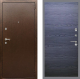 Входная металлическая Дверь Рекс (REX) 1А Медный Антик GL Дуб тангенальный черный в Красноармейске