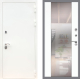 Входная металлическая Дверь Рекс (REX) 5 Белая Шагрень СБ-16 Зеркало Силк Сноу в Красноармейске