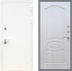 Входная металлическая Дверь Рекс (REX) 5 Белая Шагрень FL-128 Лиственница беж в Красноармейске