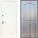 Входная металлическая Дверь Рекс (REX) 5 Белая Шагрень FL-128 Сандал грей в Красноармейске