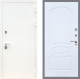Входная металлическая Дверь Рекс (REX) 5 Белая Шагрень FL-128 Силк Сноу в Красноармейске