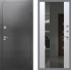 Входная металлическая Дверь Рекс (REX) 2А Серебро Антик СБ-16 Зеркало Белый ясень в Красноармейске