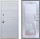 Входная металлическая Дверь Рекс (REX) 14 Силк Сноу Зеркало Пастораль Сандал белый в Красноармейске